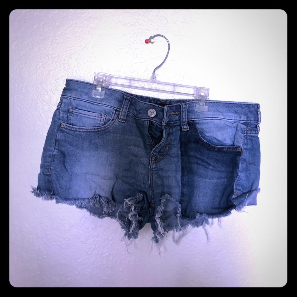 blue express denim shorts